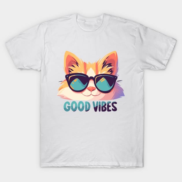 Good Vibes Meow T-Shirt by Eine Creations